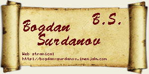 Bogdan Surdanov vizit kartica